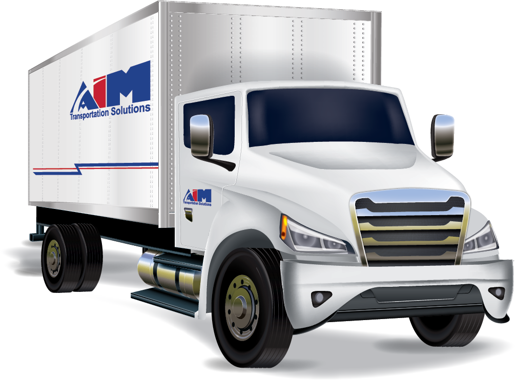Illustrated depiction of Aim box truck