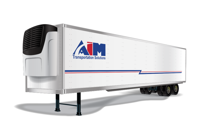 Illustrated depiction of an Aim Refrigerated Trailer