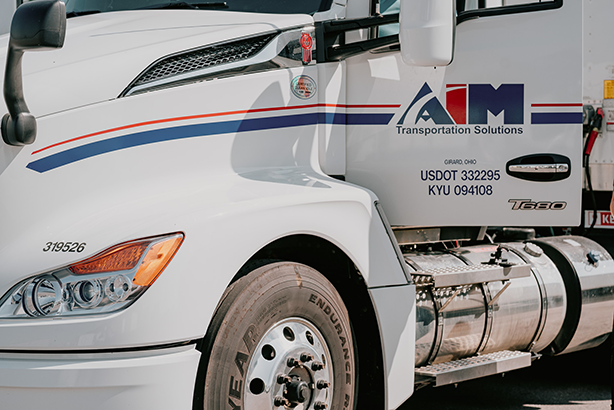 Aim day cab rental with its door open.