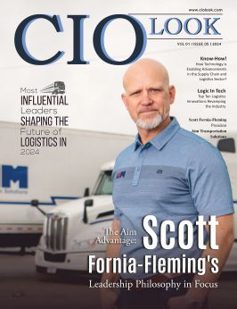 Aim President Scott Fornia-Fleming on the cover of CIO Look's most influential leaders shaping the future of logistics in 2024 edition.