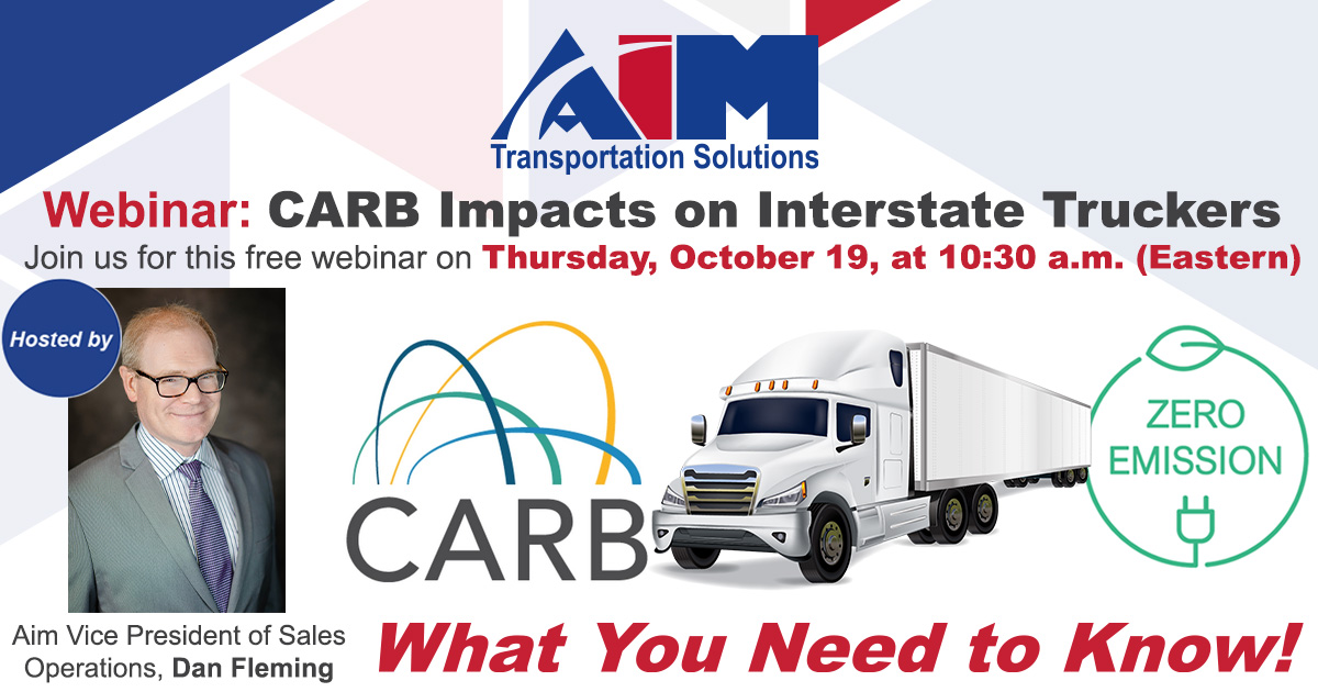 Graphic advertising CARB Webinar