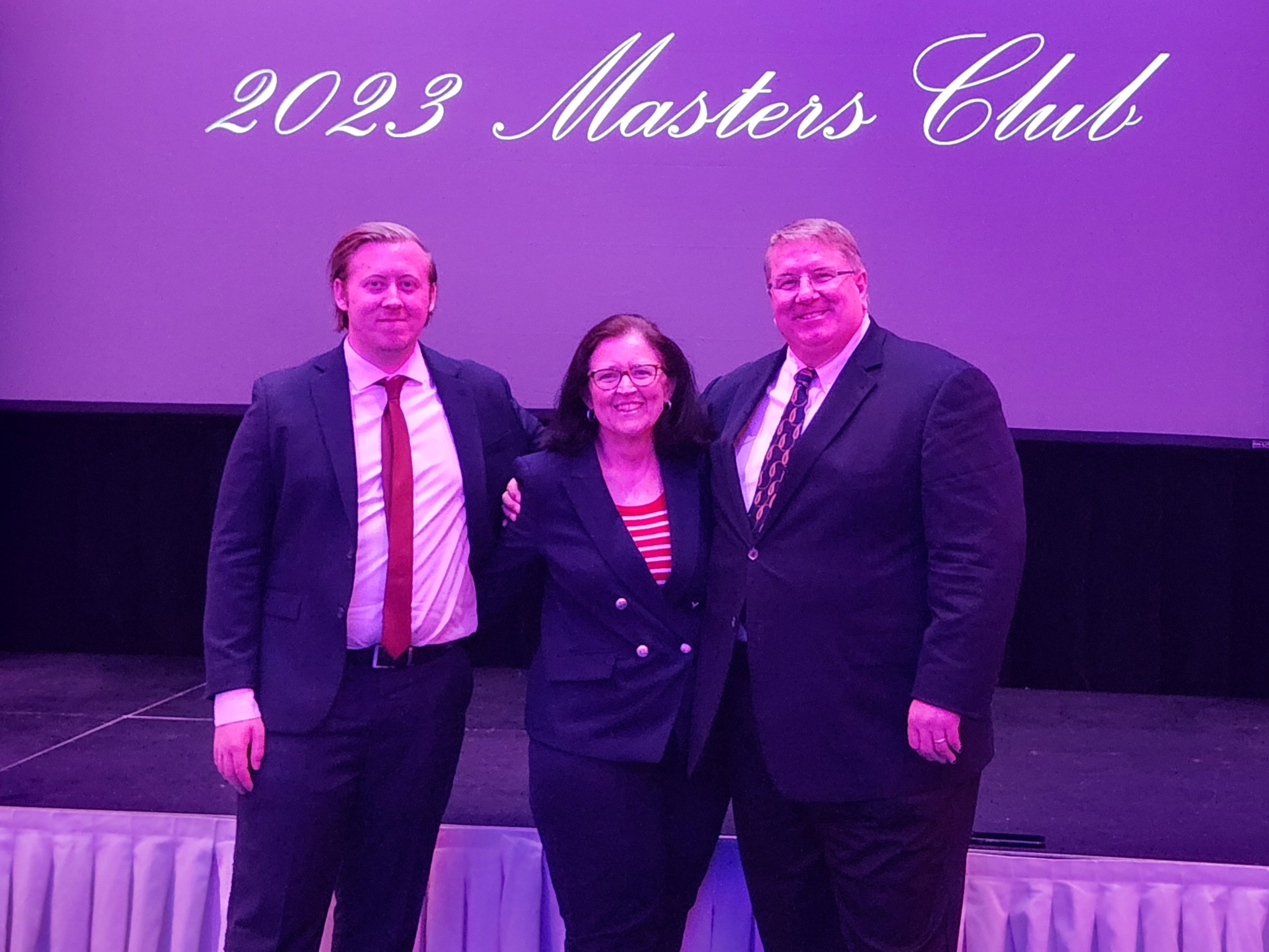 Mike Wall with his family at the Masters Club award ceremony.