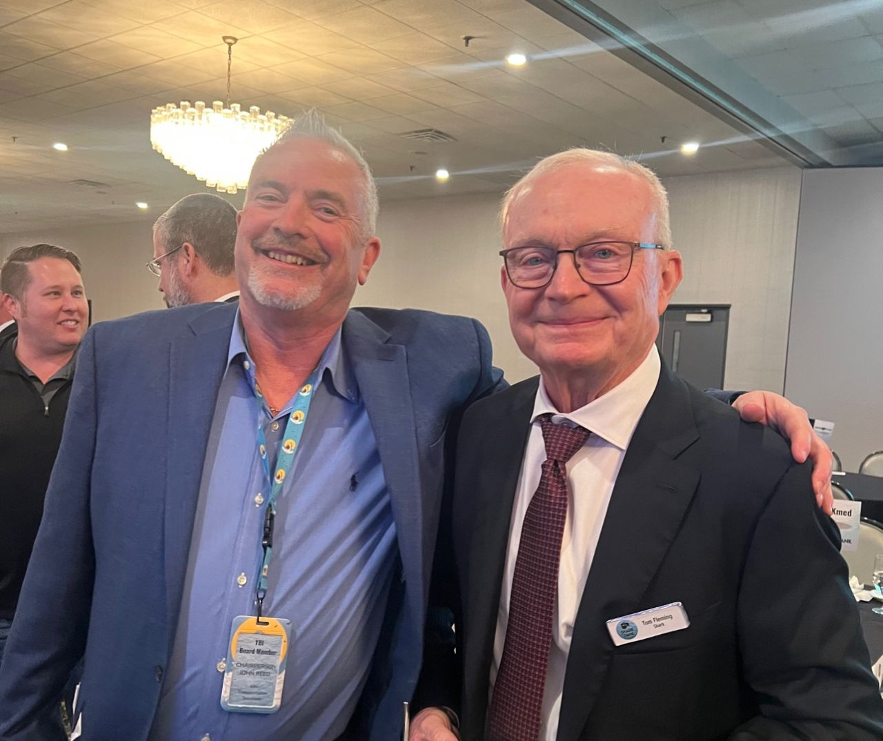 John Reed and Tom Fleming pose together at YBI event.