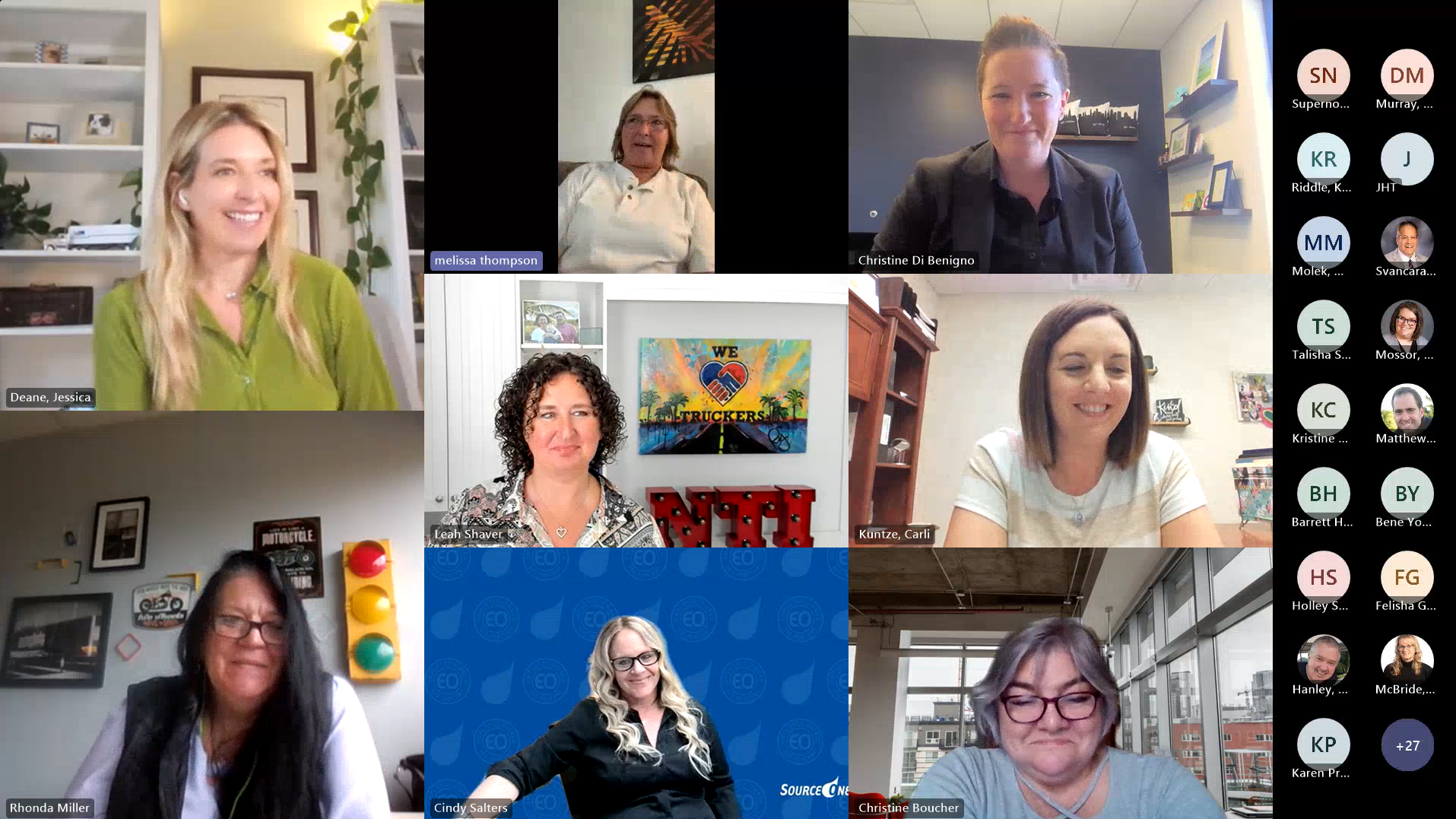 Screenshot of Women in Transportation panel.