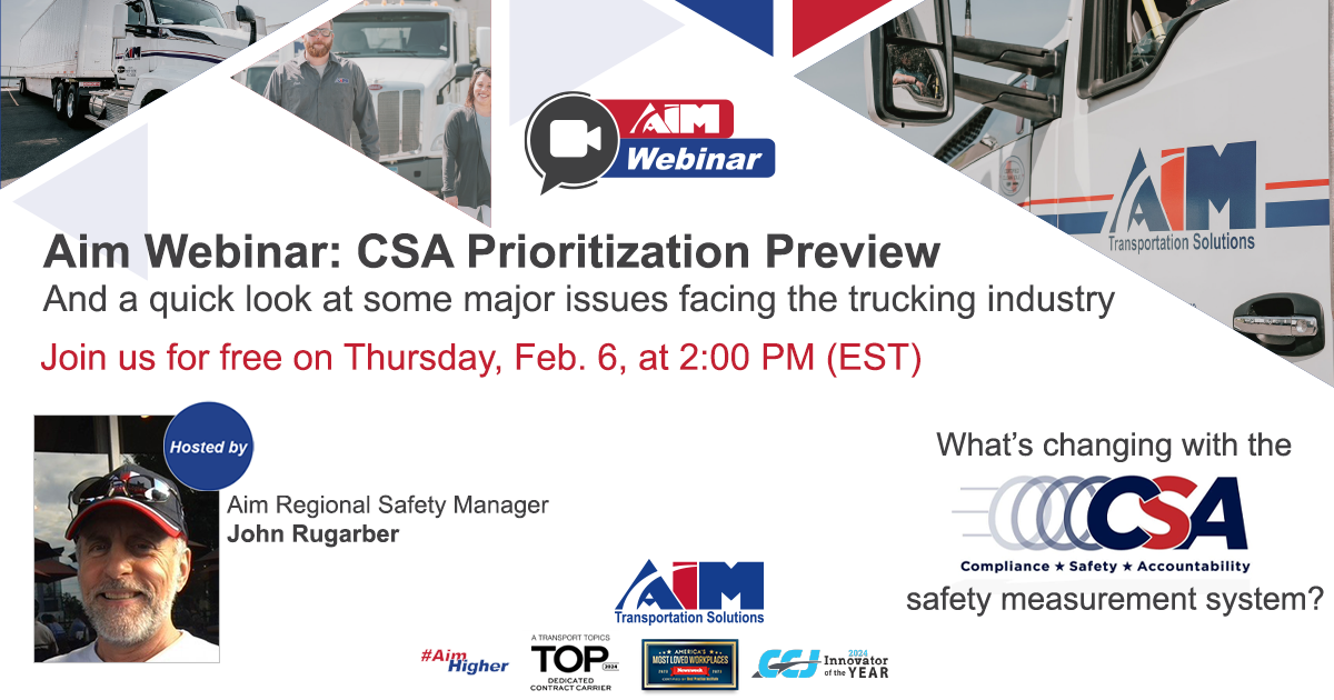 Graphic advertising Aim webinar
