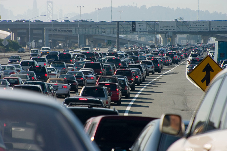 Images of traffic jam.